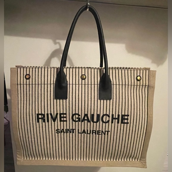Saint Laurent Rive Gauche Tote Striped - Picture 1 of 7